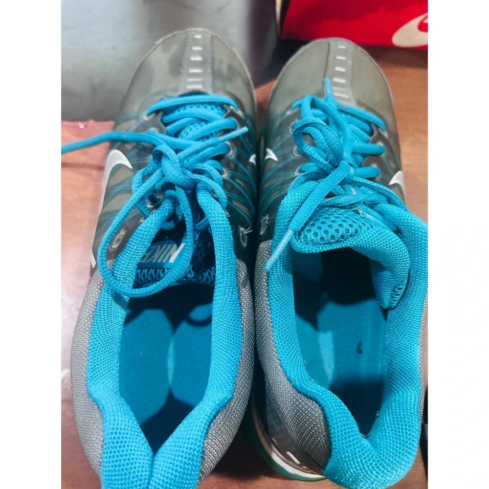 Nike Air Max 2009 Running Shoes Women 11 Grey Blue Good 354750-005 Retro Runner